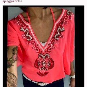 COPY - Beautiful beaded top or cover up